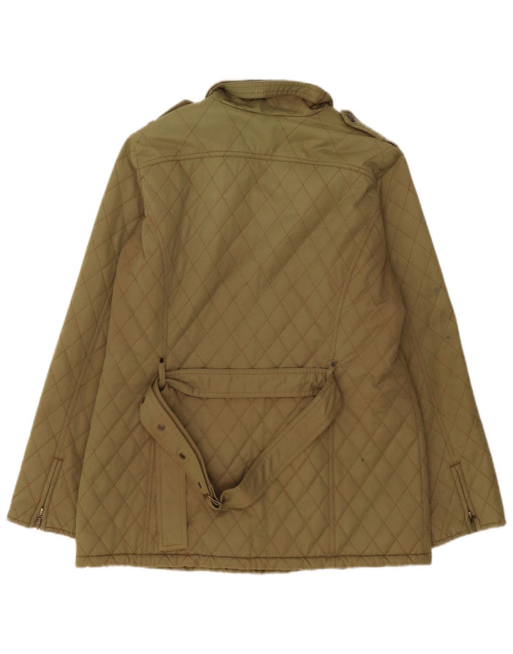 Crew Clothing Giacca trapuntata militare Sherpa da donna UK 14 Medio Cachi