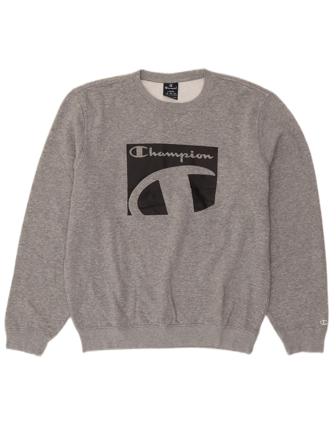 CHAMPION Felpa grafica da uomo Maglione grande cotone grigio