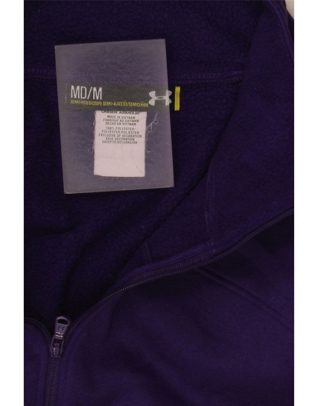 Felpa da donna con collo con zip Under Armour, maglione UK 14, viola medio