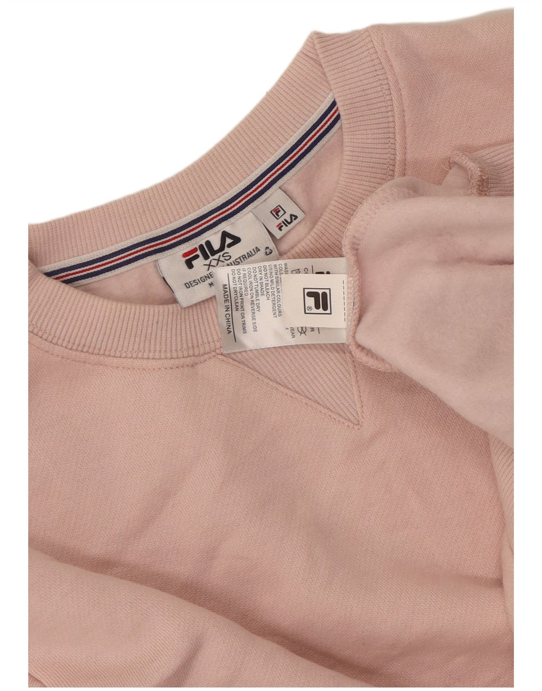Felpa oversize da donna Fila Maglione UK 2 2XS Cotone rosa