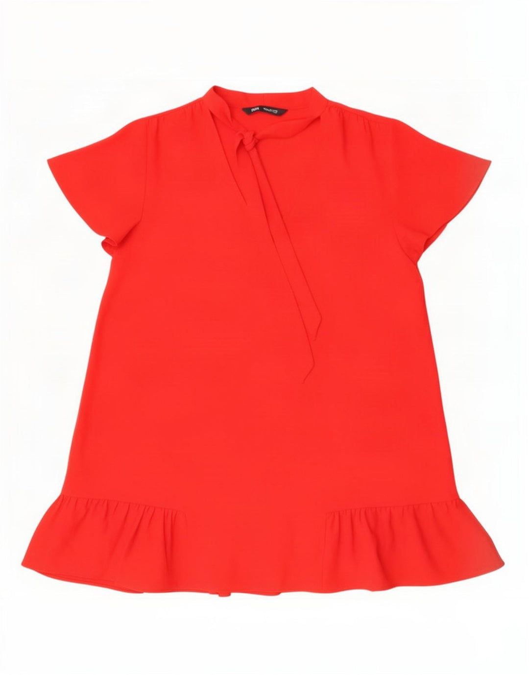Abito a trapezio da donna Zara UK 16 grande rosso poliestere
