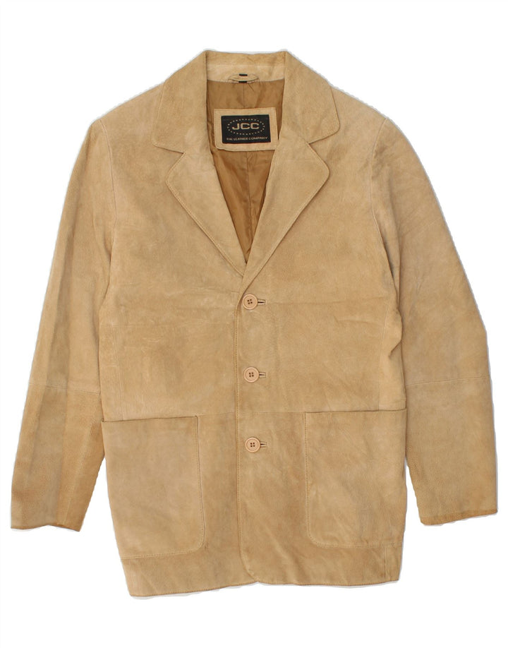 JCC Mens Suede Jacket UK 33 XS Beige Leather Vintage JCC and Second-Hand JCC from Messina Hembry 