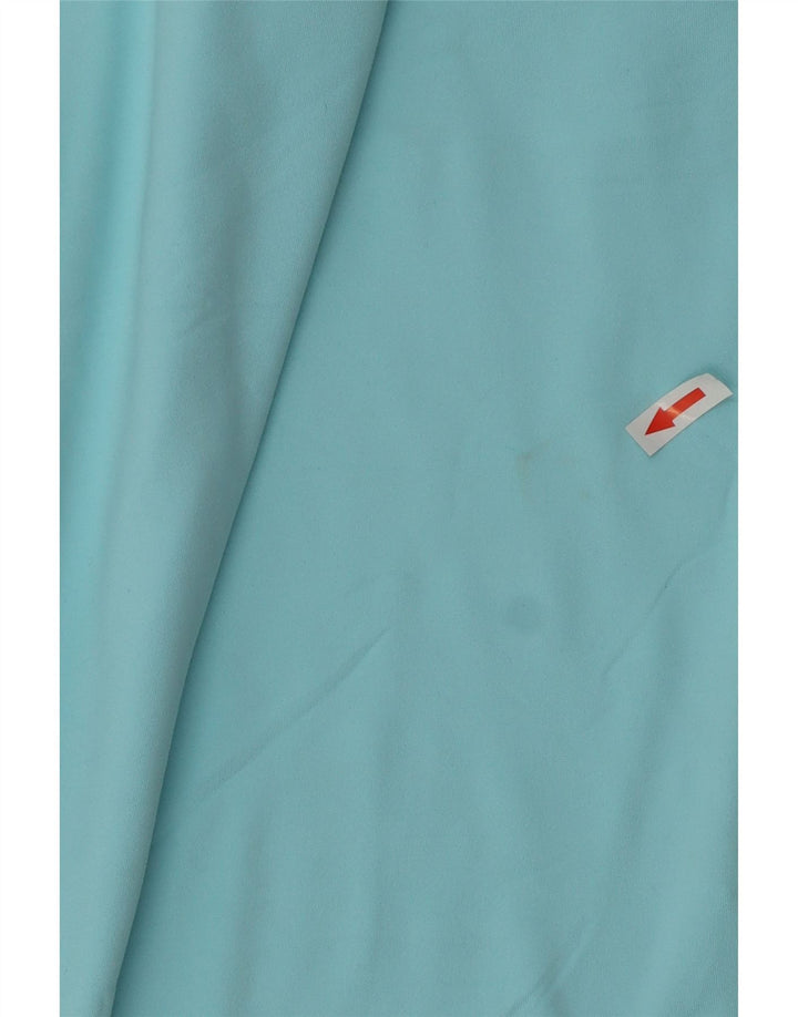 NIKE Top da donna Dri Fit con cappuccio a maniche lunghe UK 10 Small Blu Poliestere