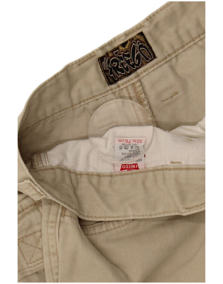 Pantaloncini cargo da uomo FREEGO W30 cotone beige medio