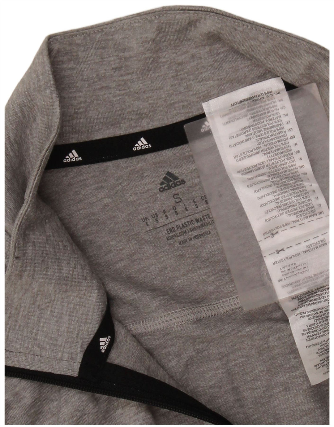 Adidas Uomo Aeroready Zip Collo Top Manica Lunga Piccolo Poliestere Grigio
