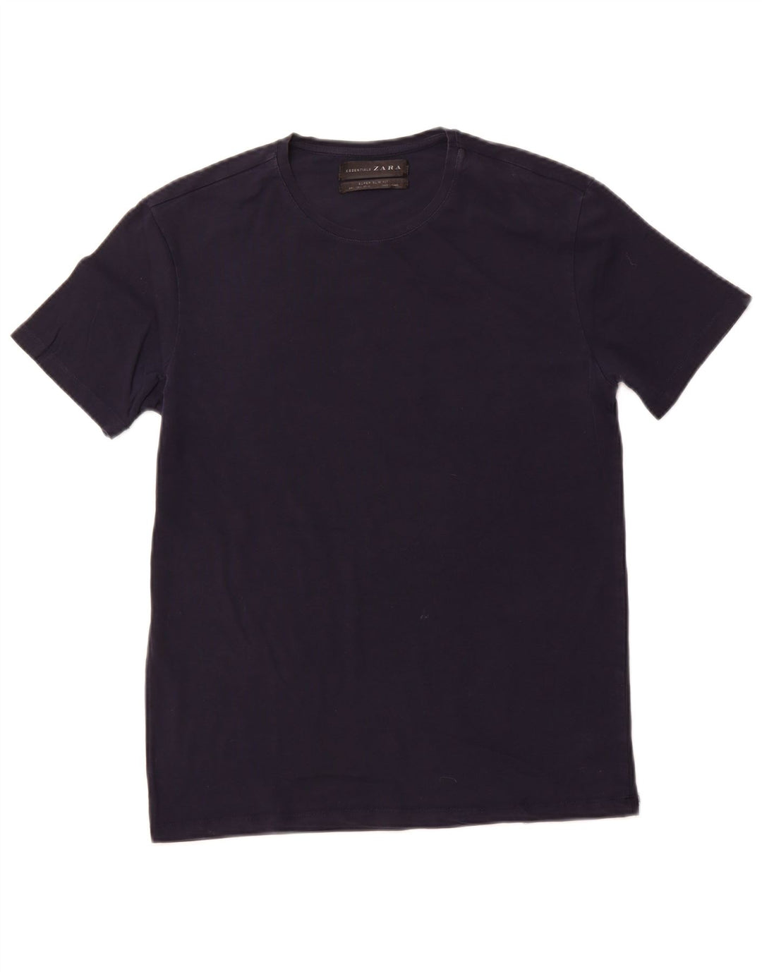 T-shirt Zara da uomo super slim fit, taglia grande, blu navy