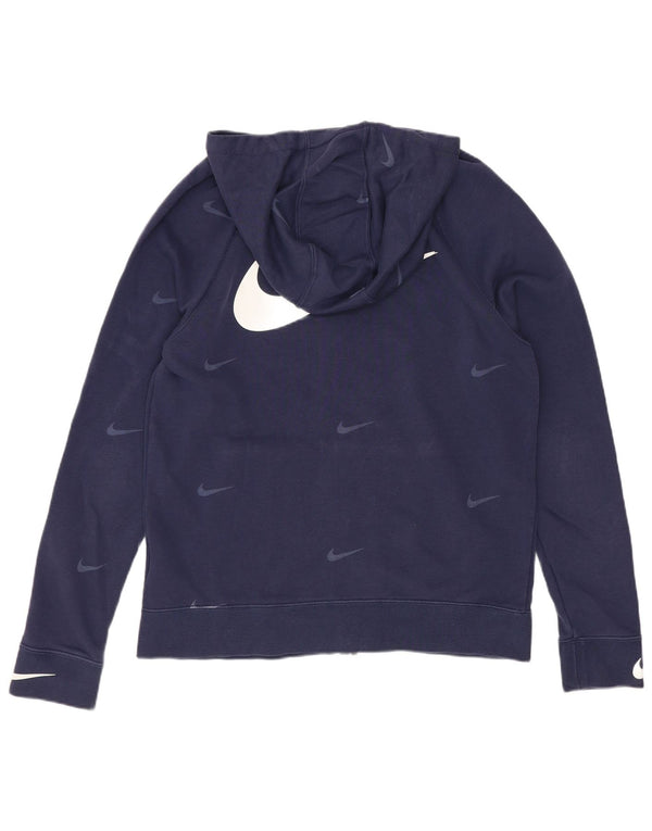 Felpa con cappuccio e zip Nike grafica standard da ragazzo 13-14 anni XL blu navy