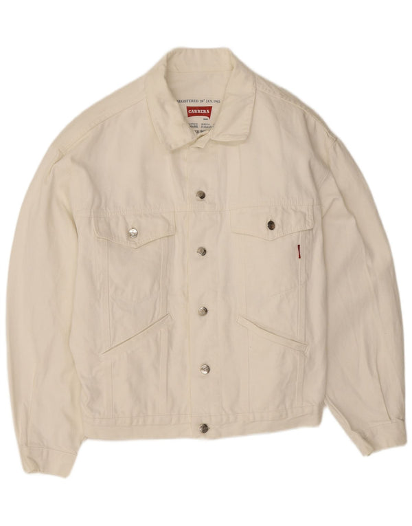Giacca in denim da uomo vestibilità ampia Carrera UK 38 Cotone bianco medio