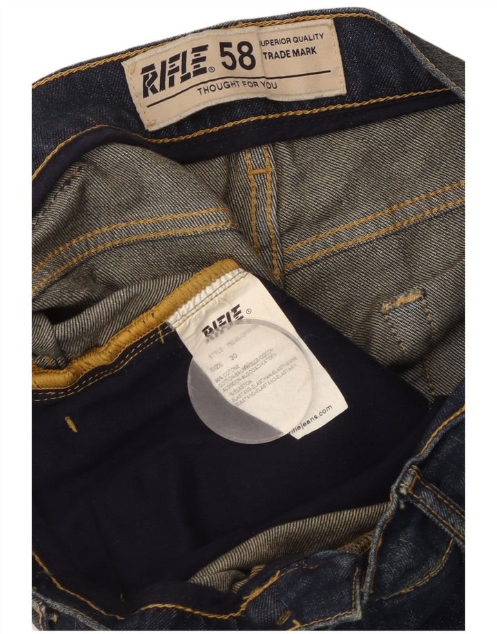 Jeans corti da uomo Rifle W30 L25 in cotone blu navy