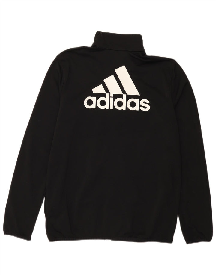 Giacca da ginnastica grafica da ragazzo Adidas 13-14 anni in poliestere nero