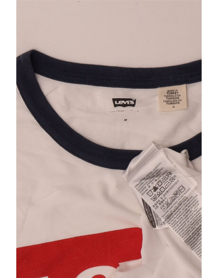 T-shirt grafica da uomo LEVI'S Top in cotone bianco medio classico
