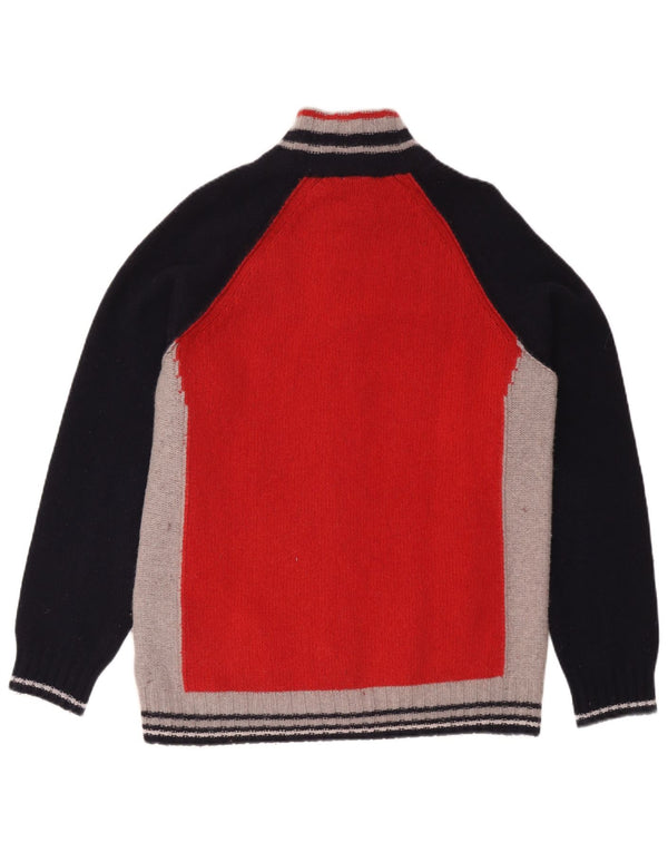 Maglione cardigan da uomo dalla vestibilità regolare Champion, lana d'agnello color block rosso grande
