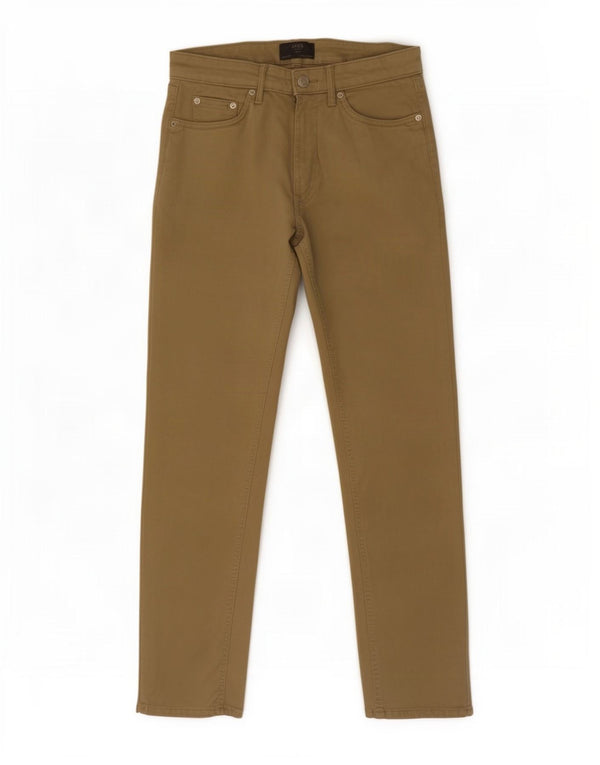 Pantaloni casual slim da uomo Marks & Spencer W30 L29 cotone beige