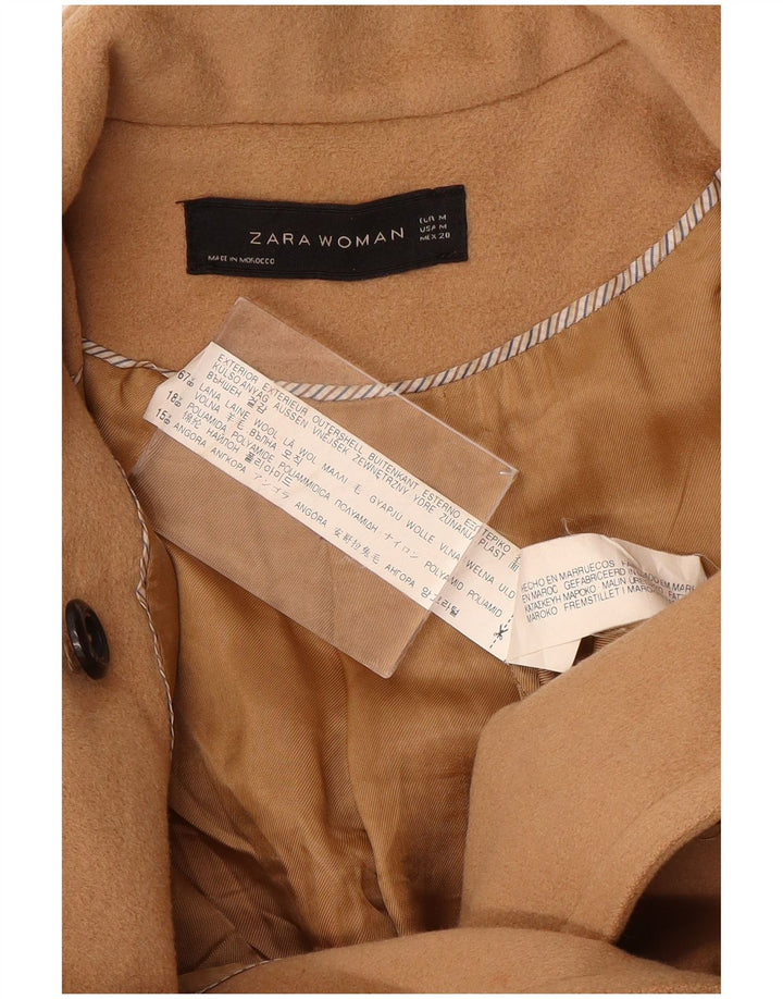 Cappotto doppiopetto da donna ZARA UK 12 Lana marrone medio