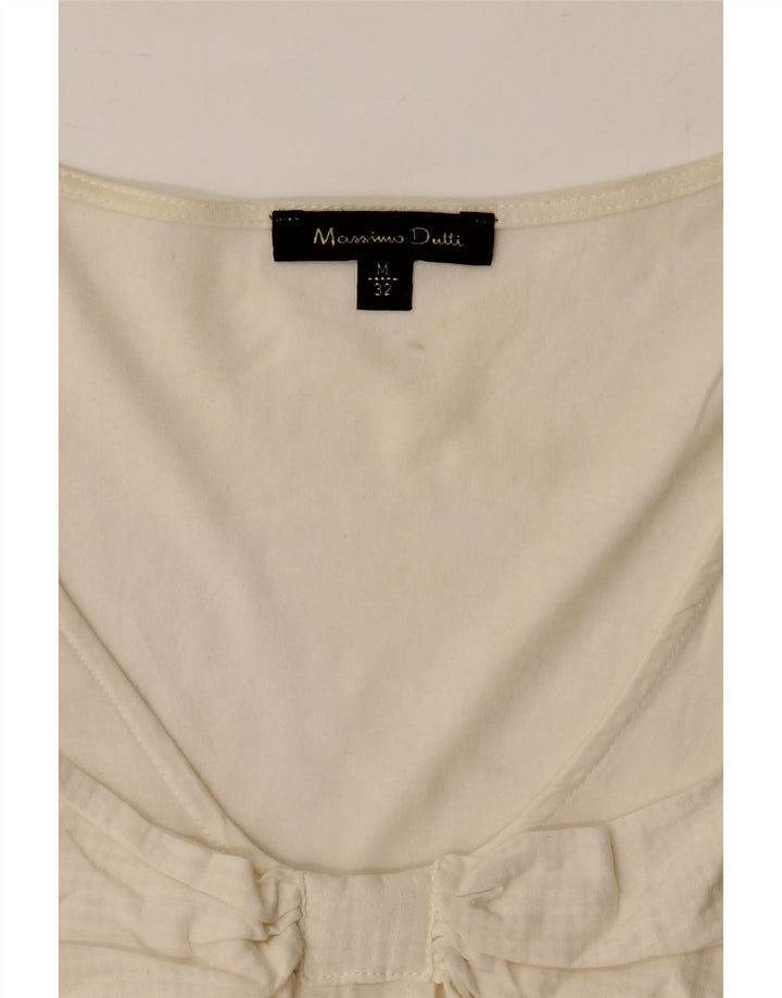 MASSIMO DUTTI Womens Sleeveless Blouse Top UK 12 Medium White Vintage Massimo Dutti and Second-Hand Massimo Dutti from Messina Hembry 