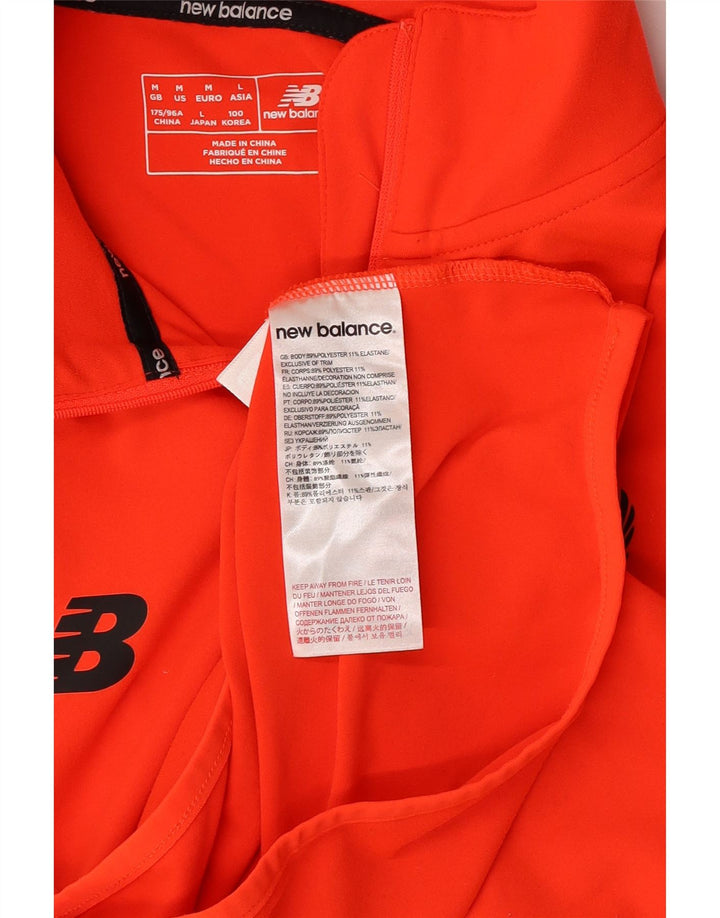 New Balance Uomo Liverpool Grafica Pullover Tuta Top Arancione Medio