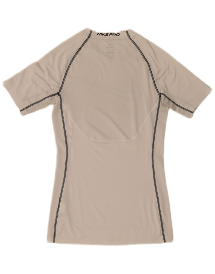 T-shirt grafica Nike Dri Fit da uomo, piccola, in poliestere bianco