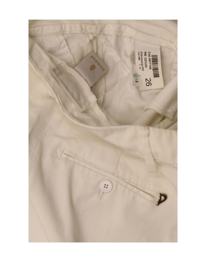 Pantaloni chino slim da donna Dondup W26 L27 cotone bianco