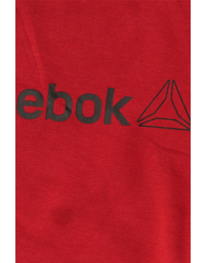 Felpa grafica da uomo Reebok maglione grande bordeaux