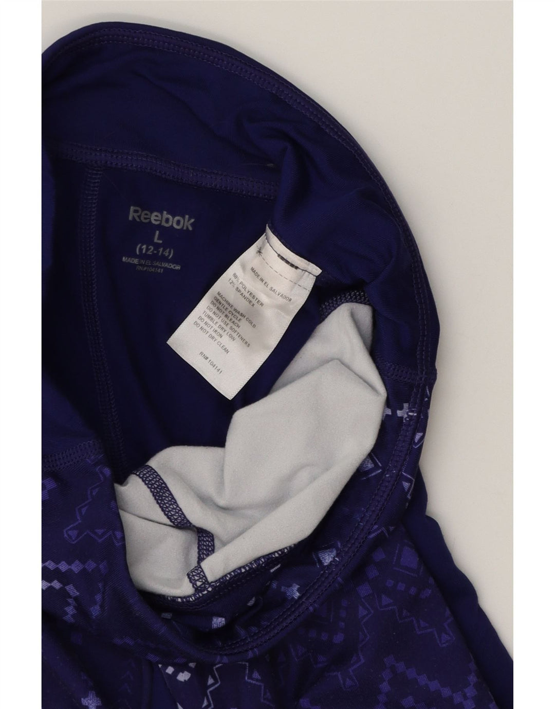 Leggings REEBOK per bambina 12-13 anni Large in poliestere geometrico viola