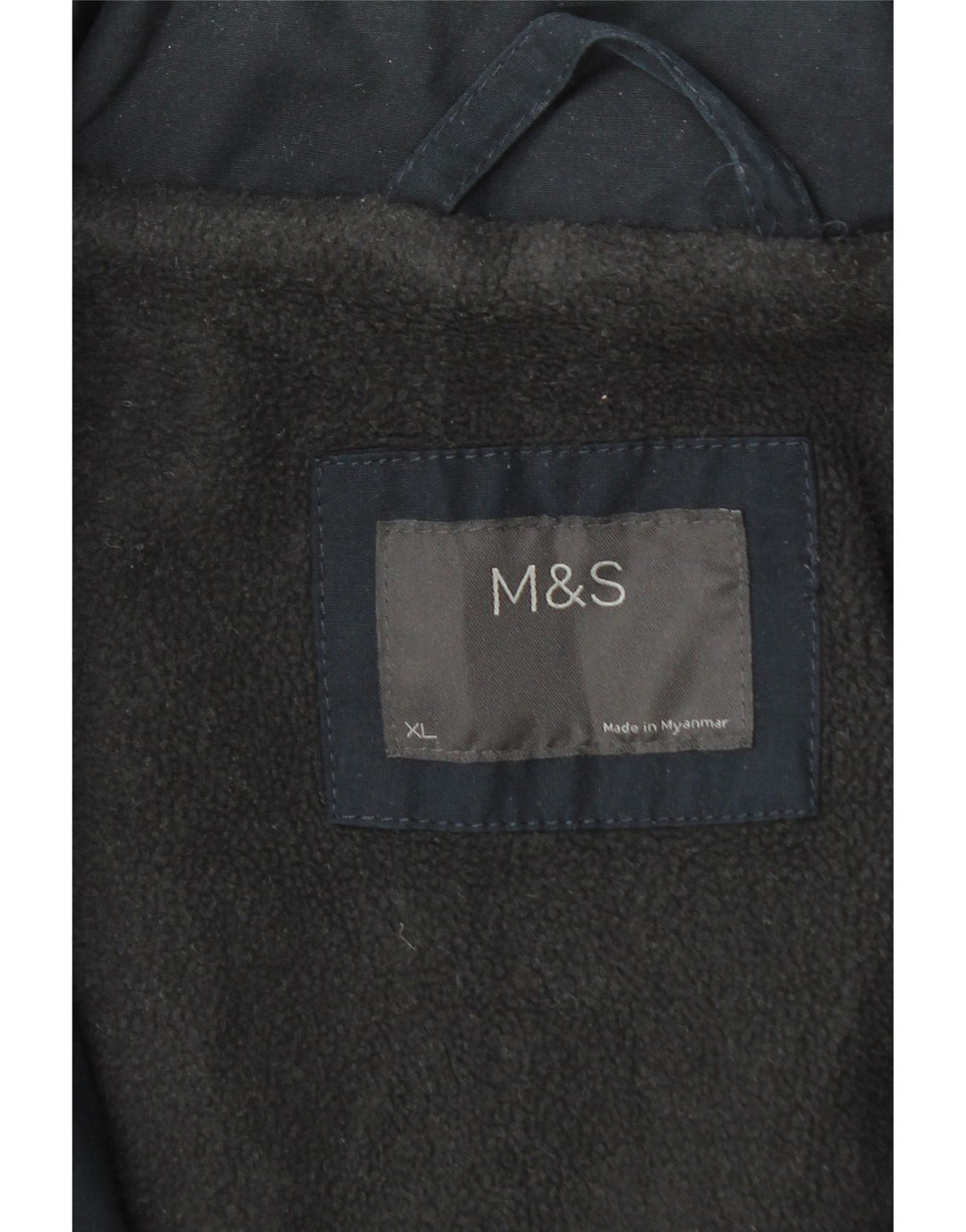 Giacca a vento con cappuccio da uomo Marks & Spencer UK 42 XL Blu navy