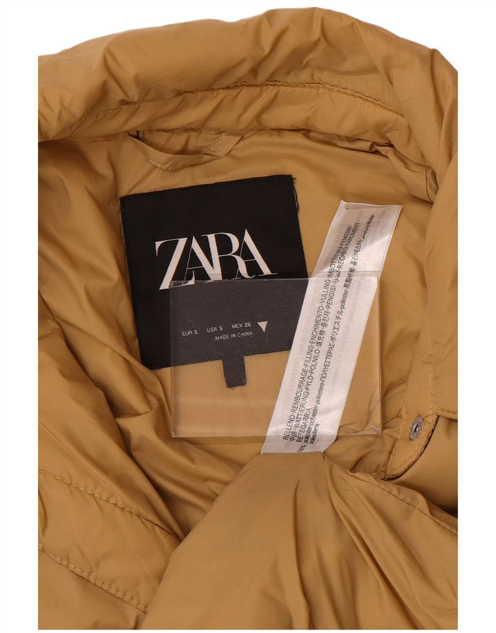 Cappotto imbottito oversize da donna Zara UK 10 piccolo poliestere beige