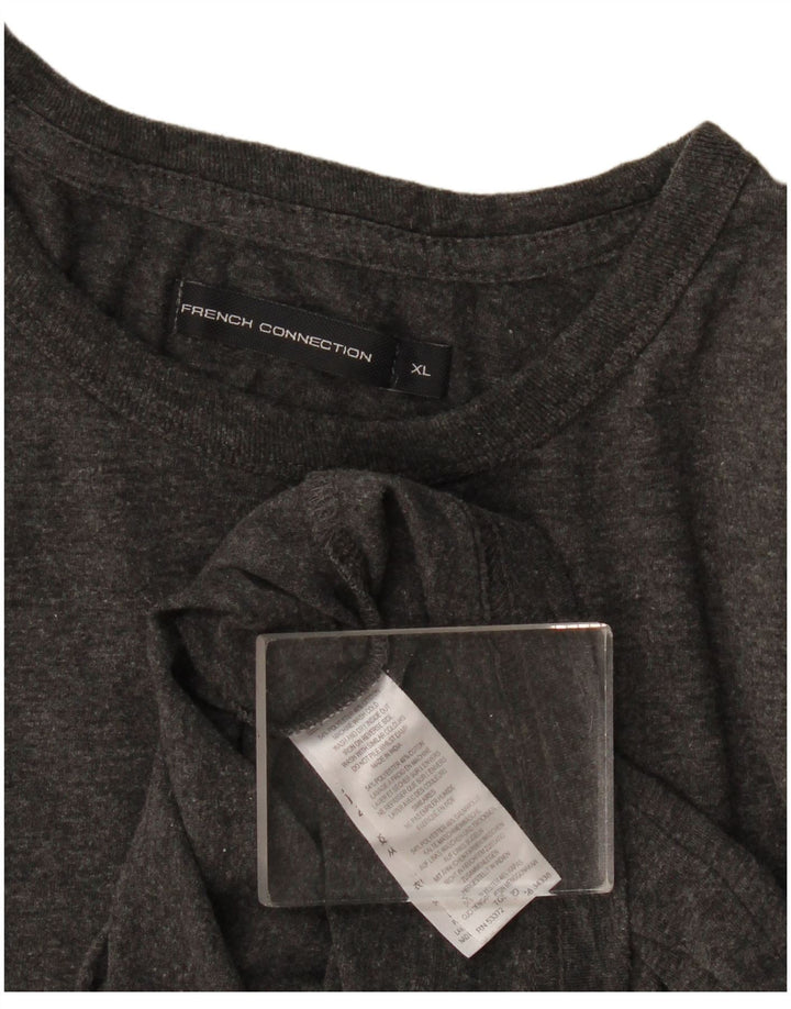 T-shirt da uomo French Connection Top XL poliestere chiazzato grigio