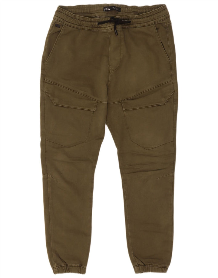 Pantaloni cargo da jogging da uomo Zara medi W31 L26 cotone kaki