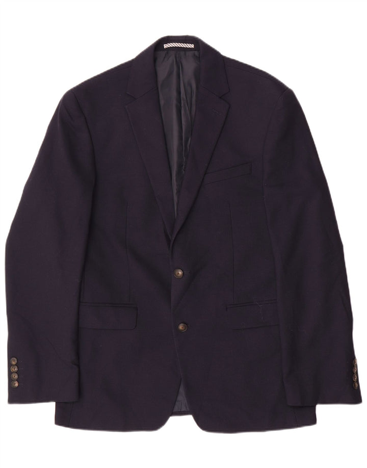 Giacca blazer slim fit a 2 bottoni Marks & Spencer da uomo UK 38 medio blu navy