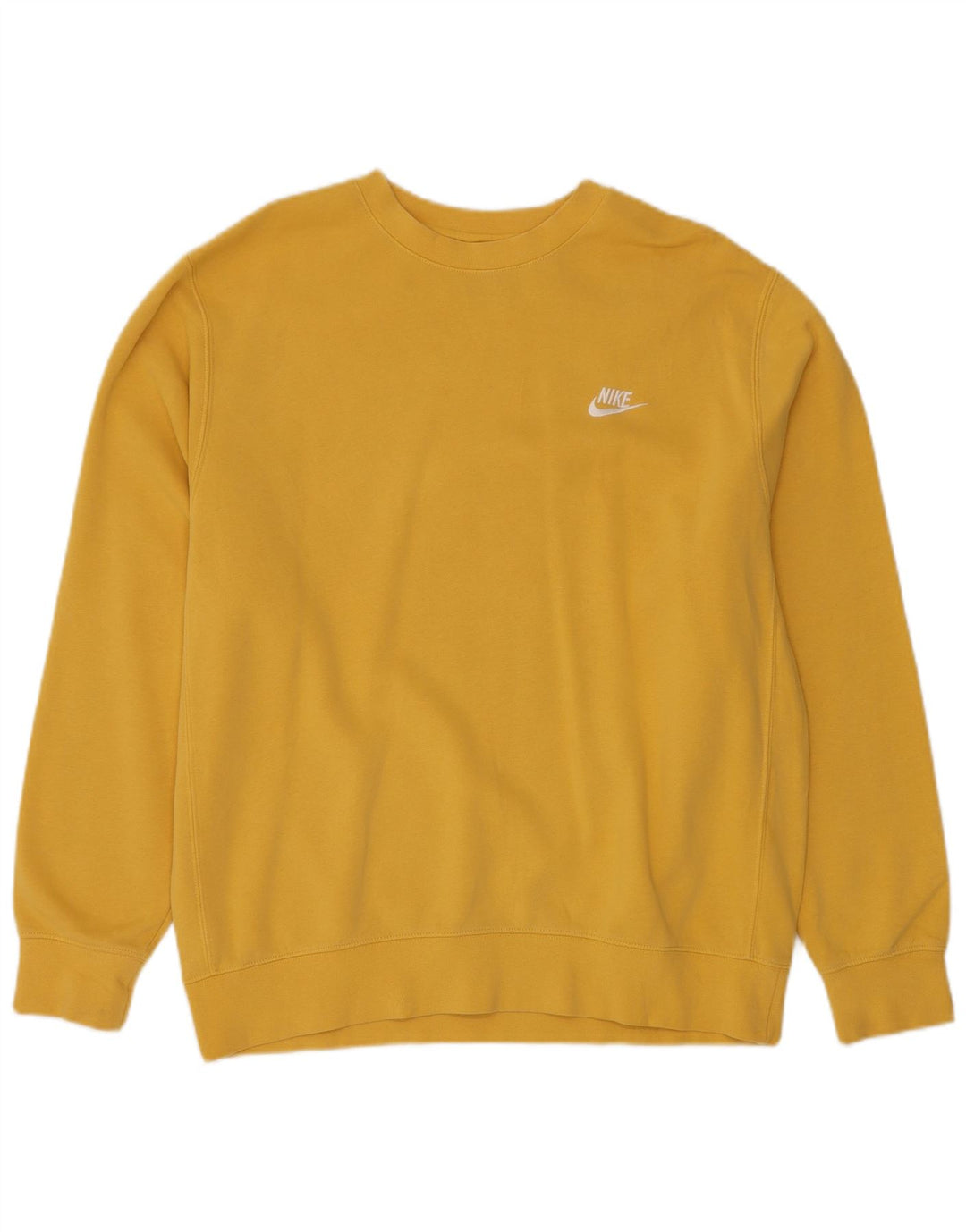 NIKE Felpa da uomo Maglione grande in cotone giallo