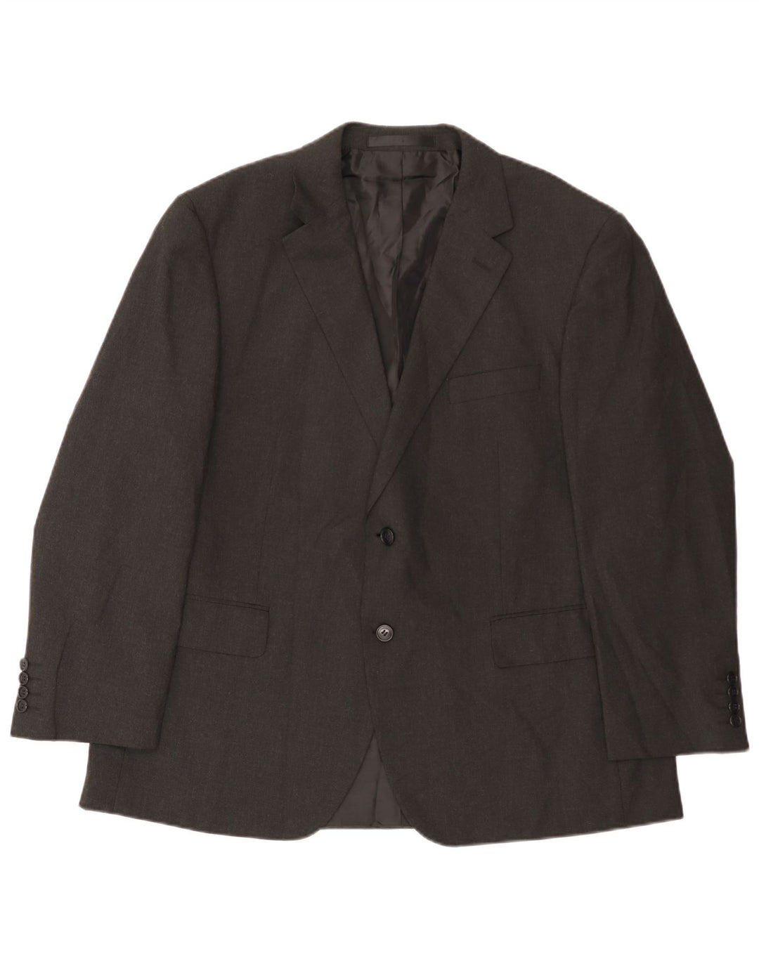 Giacca blazer a 2 bottoni Marks & Spencer da uomo UK 44 XL poliestere grigio