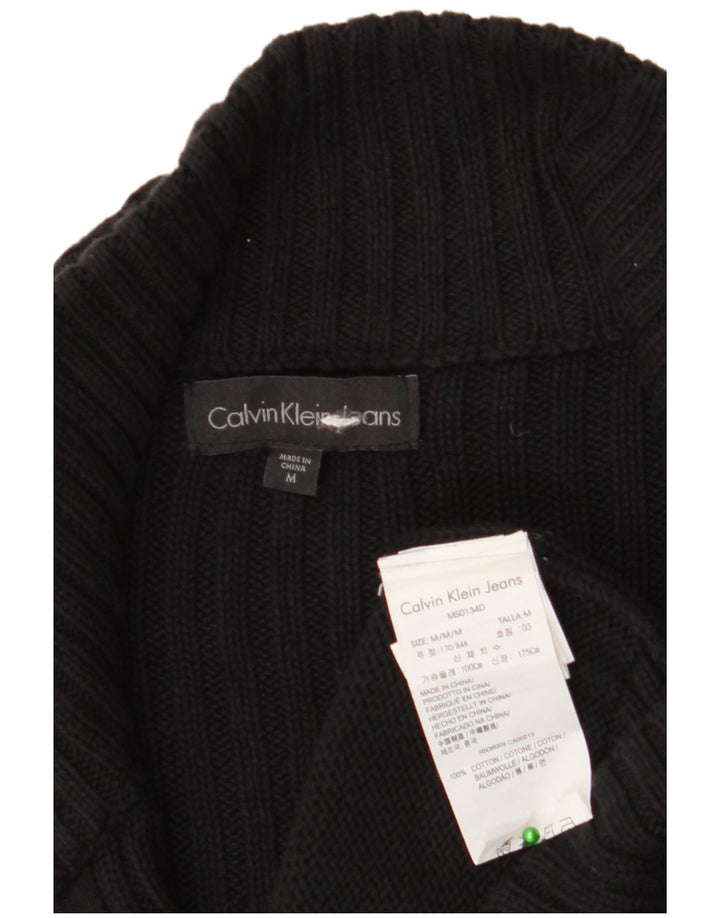 Maglione cardigan da uomo Calvin Klein Jeans in cotone nero medio