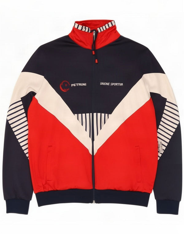 Vintage Mens Tracksuit Top Jacket IT 52 Large Multicoloured Colourblock