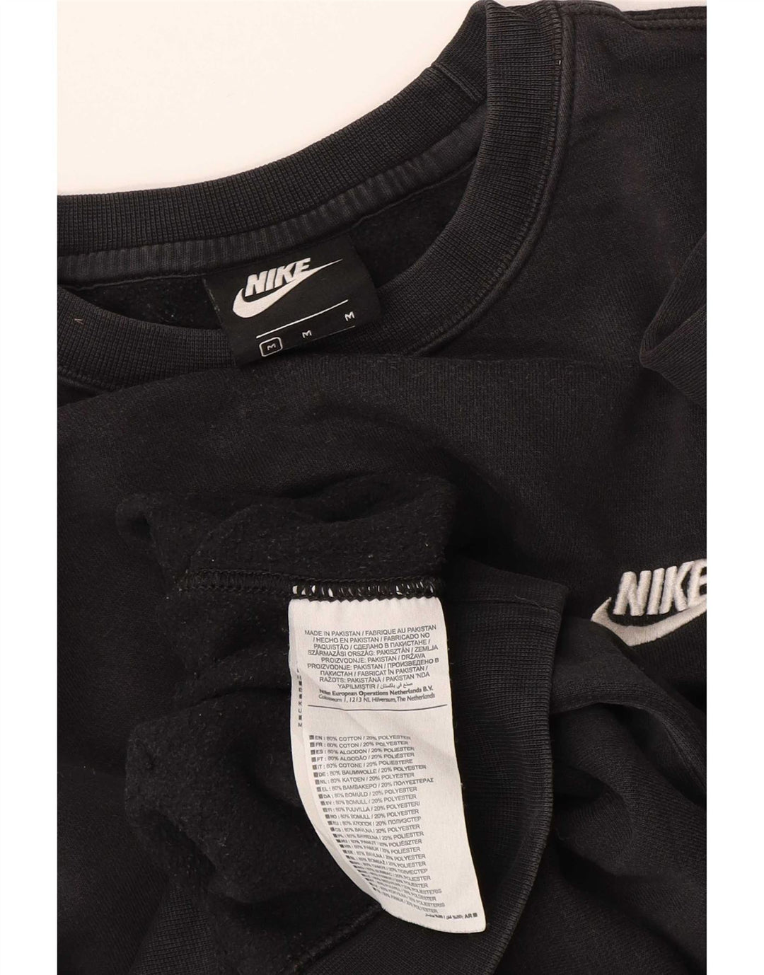 Felpa Nike Uomo Maglia Media Cotone Nero