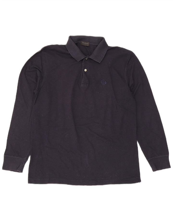 Polo da uomo a maniche lunghe Sergio Tacchini grande blu navy