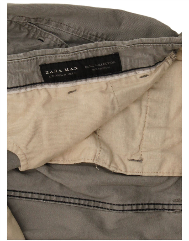 Pantaloni chino slim da uomo Zara EU 40 medi W31 L29 grigi