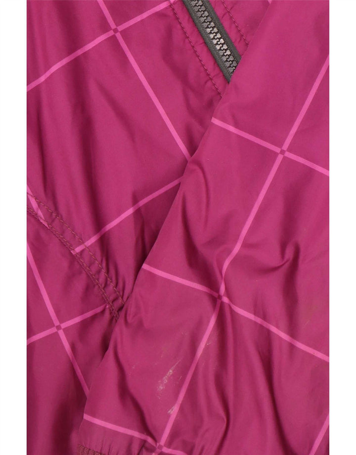 Bomber con cappuccio da donna Vans UK 14 nylon a quadri viola medio