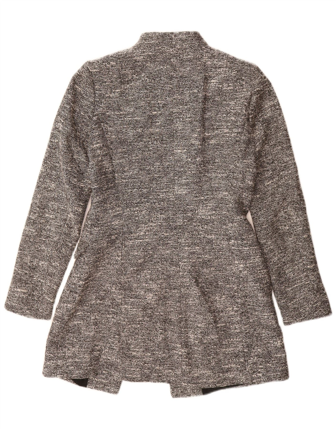 Soprabito aperto da donna Zara UK 10 piccolo cotone chiazzato grigio
