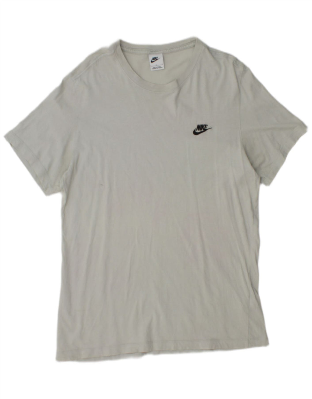 NIKE Mens T-Shirt Top Large Grey Cotton