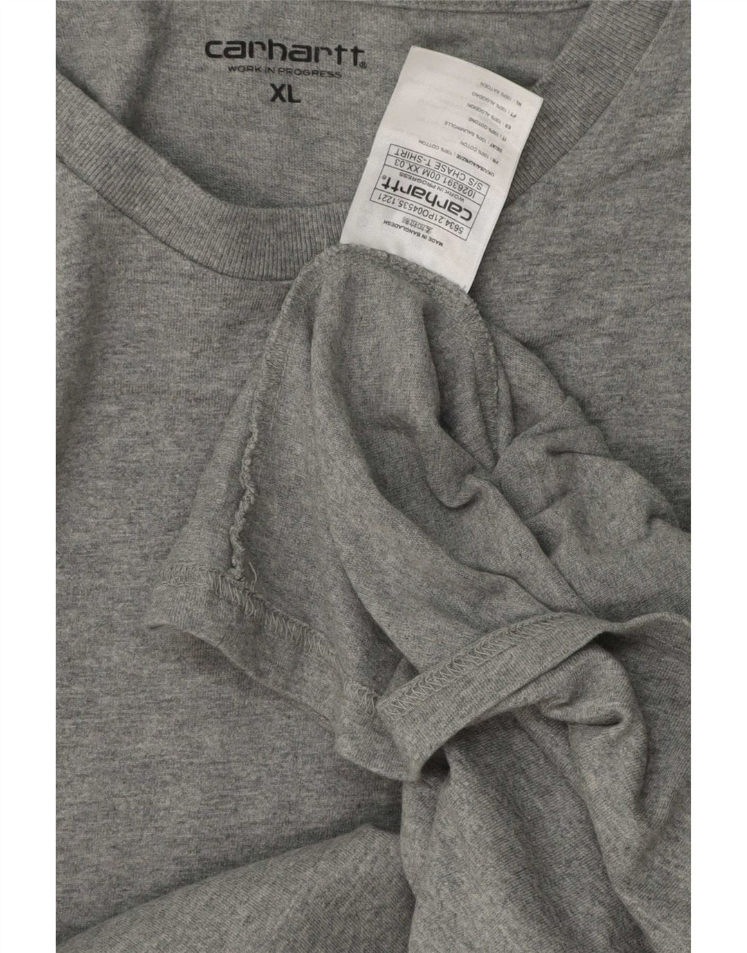 T-shirt da uomo Carhartt Top XL in cotone grigio