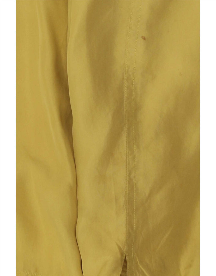 Giacca utilitaria vintage da uomo UK 44 2XL seta gialla