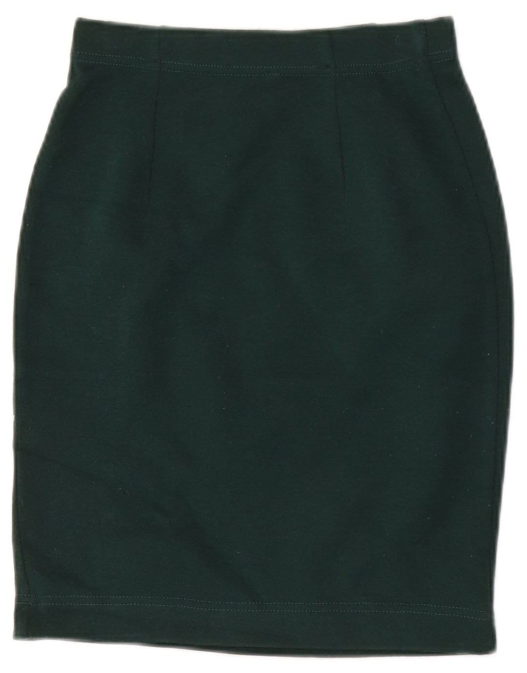 Gonna tubino vintage da donna IT 40 piccola W32 lana verde
