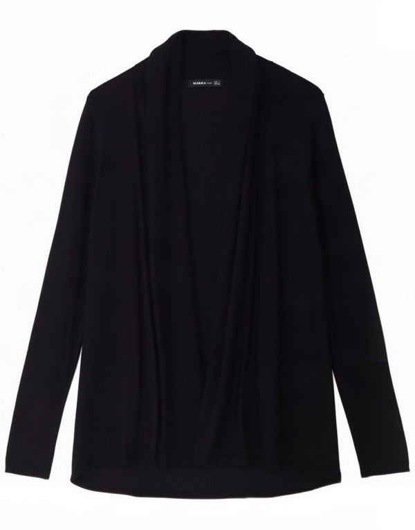 Maglione cardigan aperto a linea lunga da donna Zara UK 14 Large Blu navy in viscosa