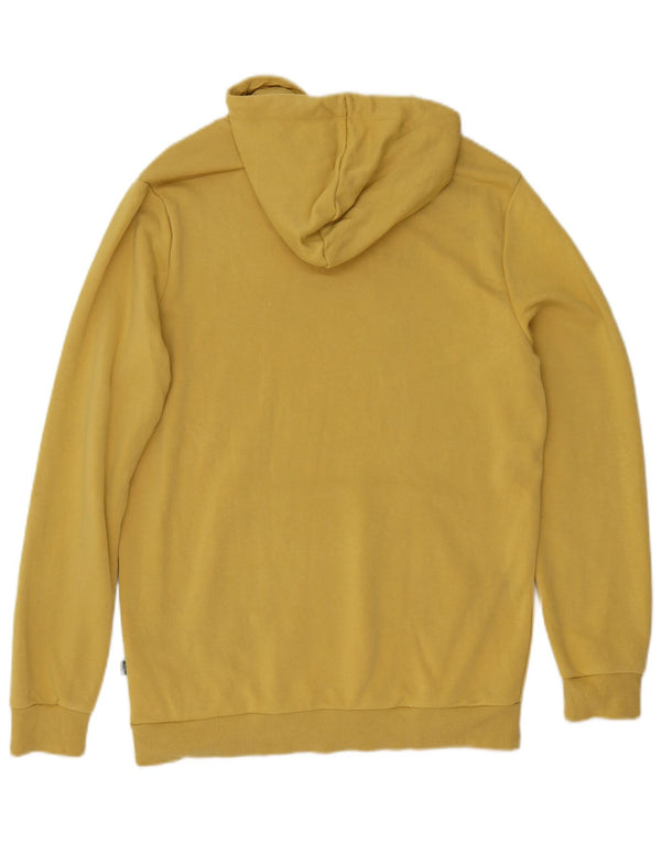 Felpa con cappuccio da uomo Puma Small in cotone giallo
