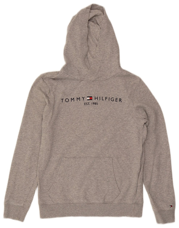 Maglione con cappuccio e vestibilità regolare grafica da bambino Tommy Hilfiger 13-14 anni Grigio