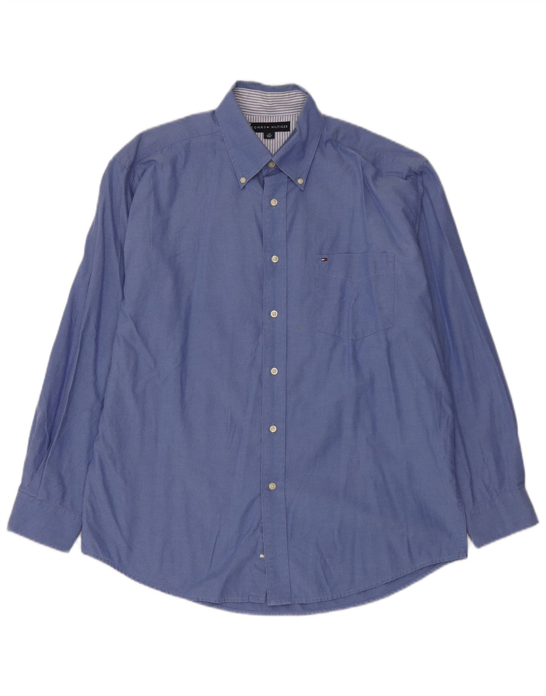 Camicia da uomo Tommy Hilfiger grande in cotone blu