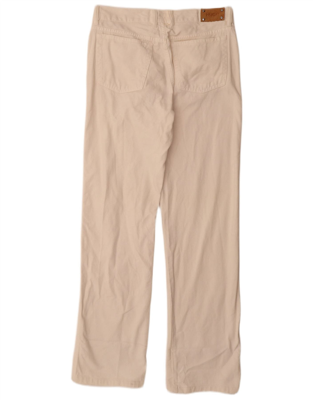 Jeans dritti da uomo Hugo Boss W32 L34 cotone bianco sporco