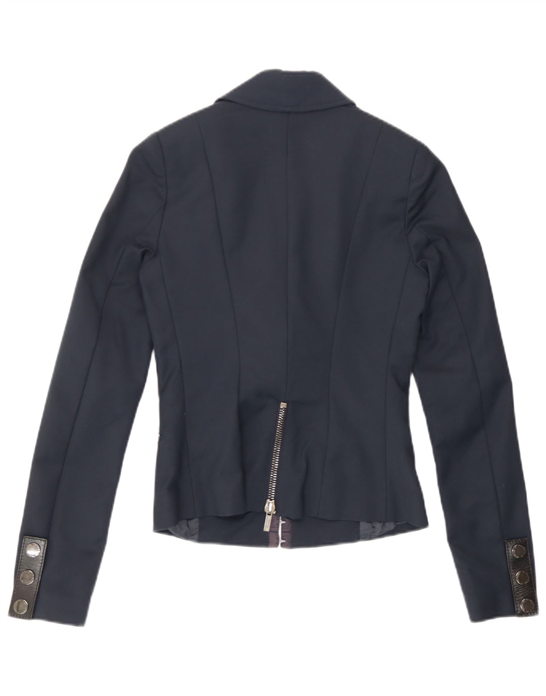 Giacca Blazer Donna Elisabetta Franchi IT 40 Small Blu Navy Cotone