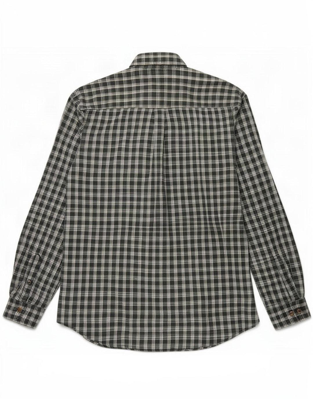 Eddie Bauer Camicia da uomo in flanella vestibilità regolare in cotone a quadri verdi piccoli