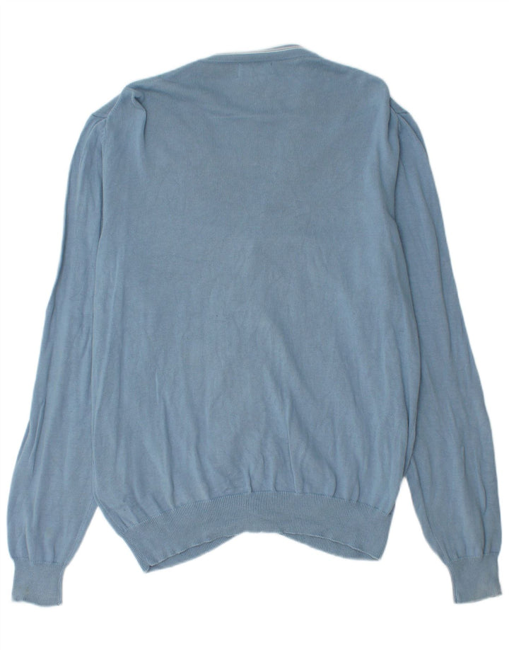 Maglione Cardigan Uomo Kappa Cotone Blu Medio